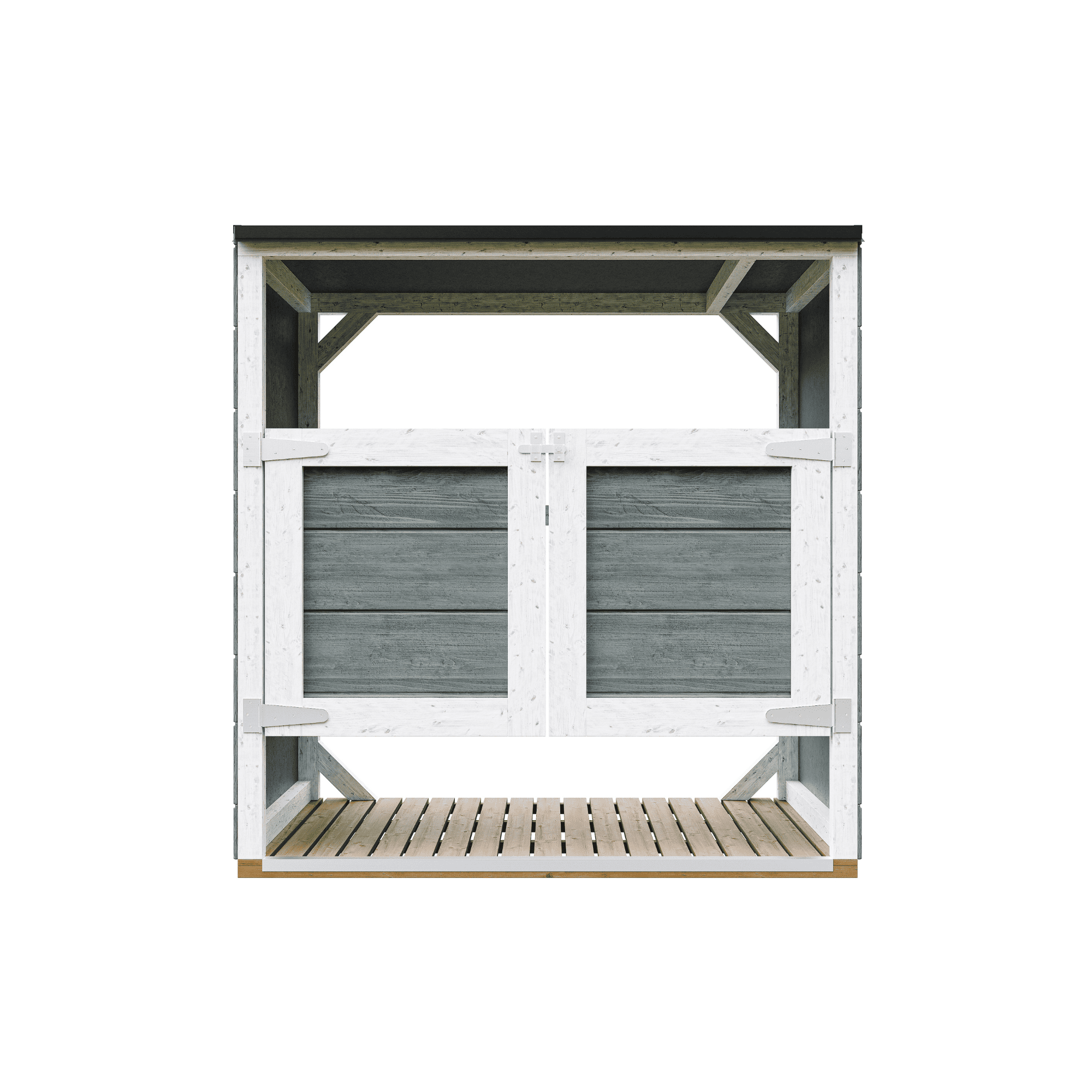 Cobertizo jardín para cubos basura 2x240l m980a-cavern steel