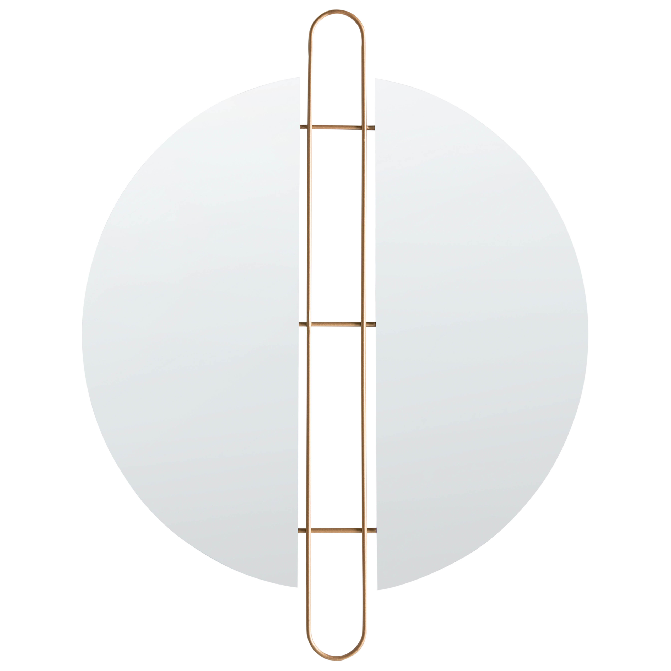 Espejo de pared attin 52 cm 65 cm dorado