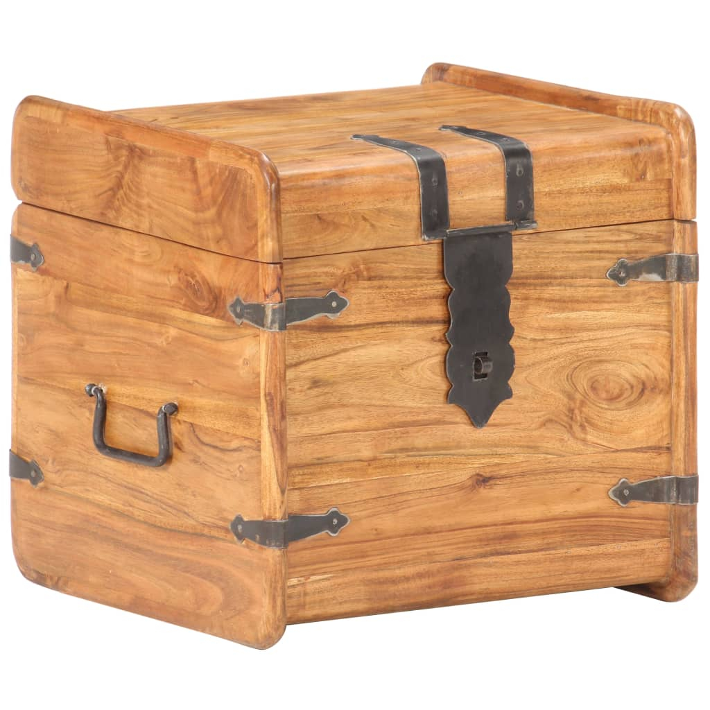 vidaXL baúl de madera maciza de acacia 40x40x40 cm