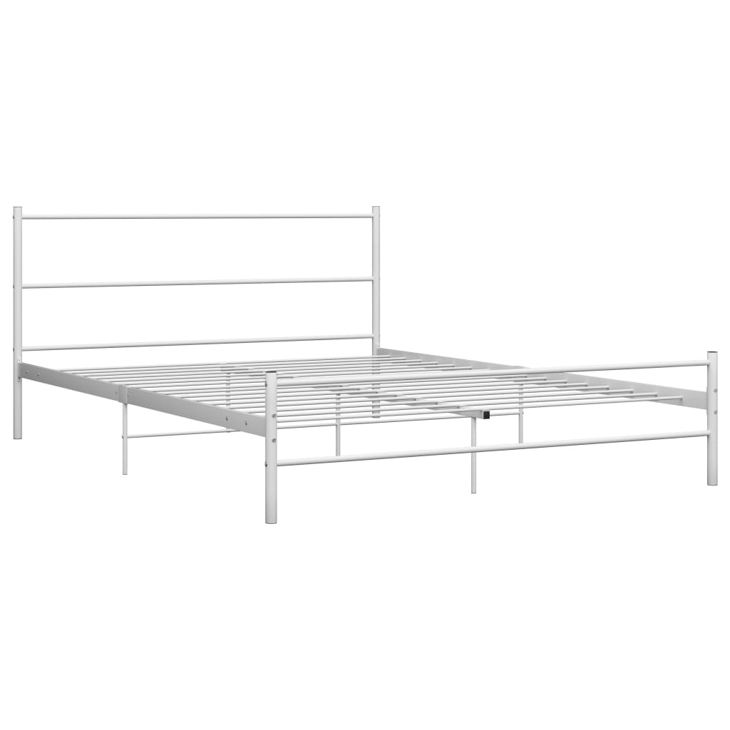 vidaXL estructura de cama sin colchón metal blanco 120x200 cm