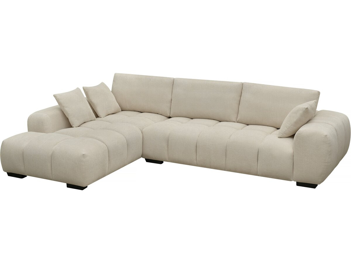 Sofá esquinero de tela "monceau" – 3 plazas – gris