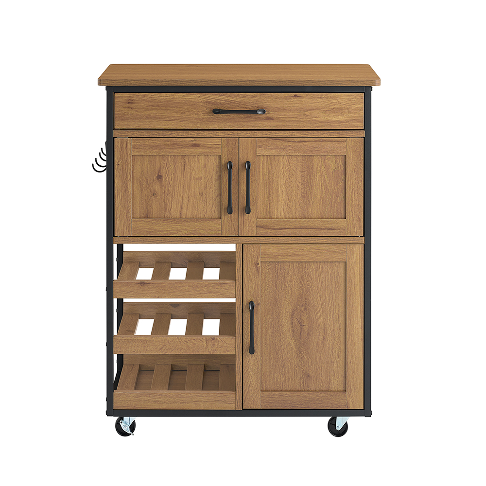 Sobuy carrito auxiliar multifuncional de cocina con ruedas marrón