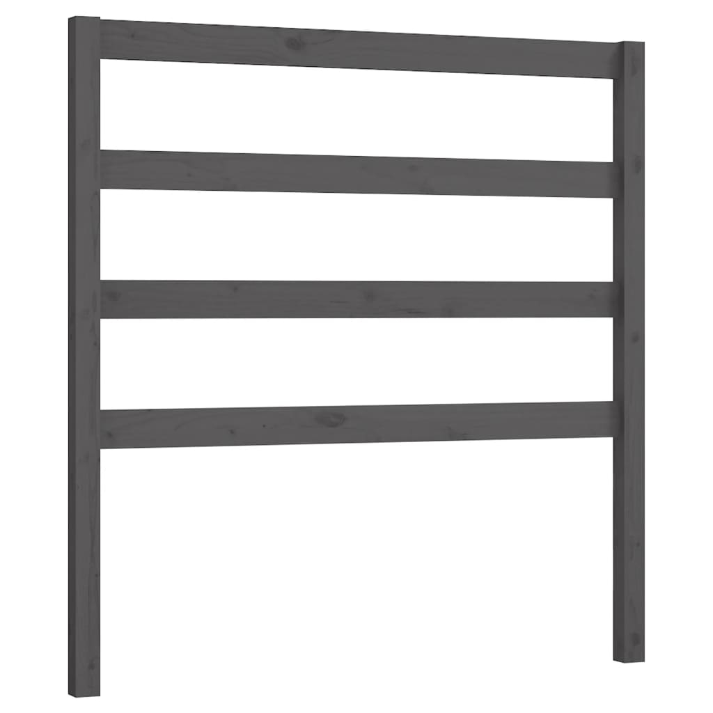 vidaXL cabecero de cama madera maciza de pino gris 95x4x100 cm