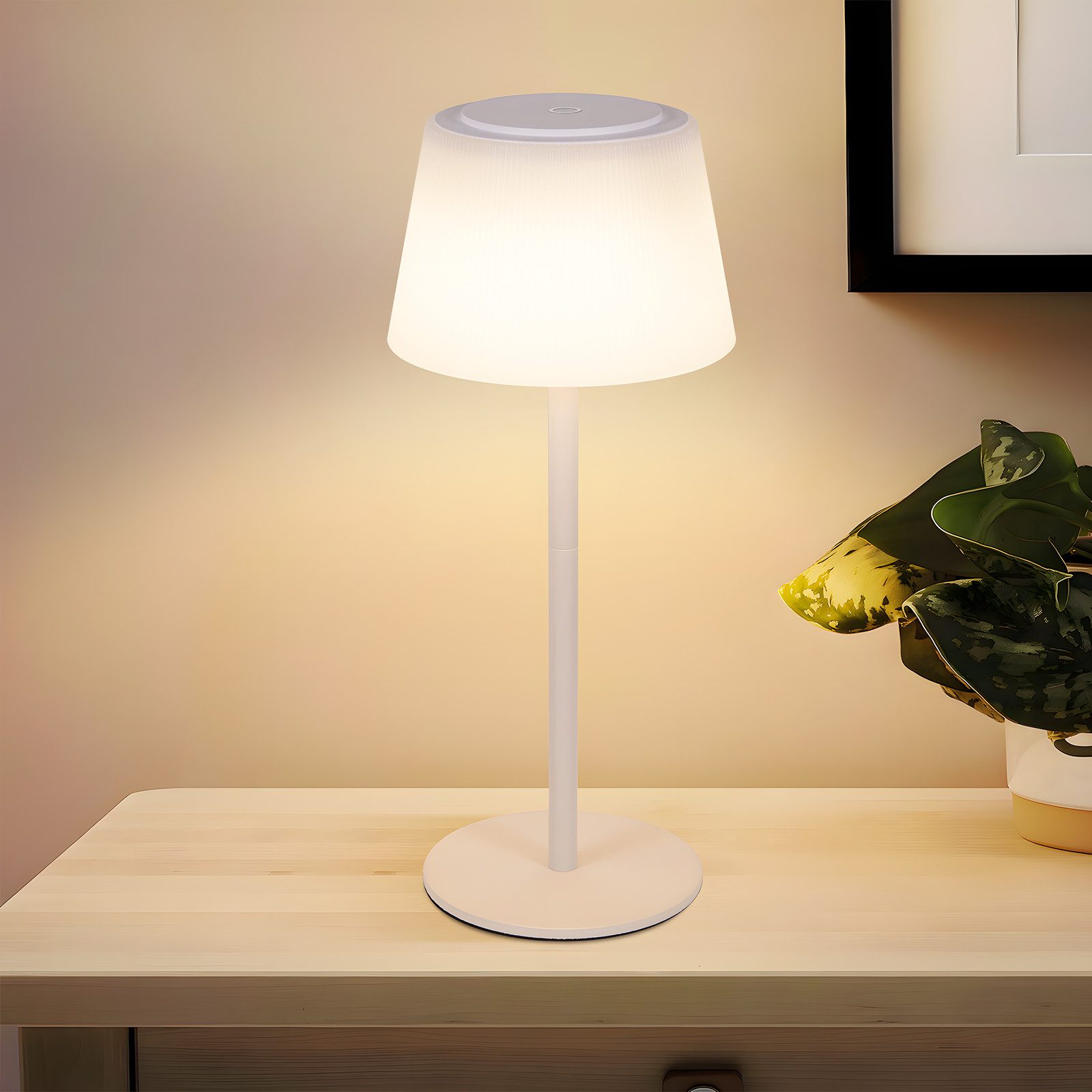 Nettlife lámpara de mesa LED blanco 13x13 4w