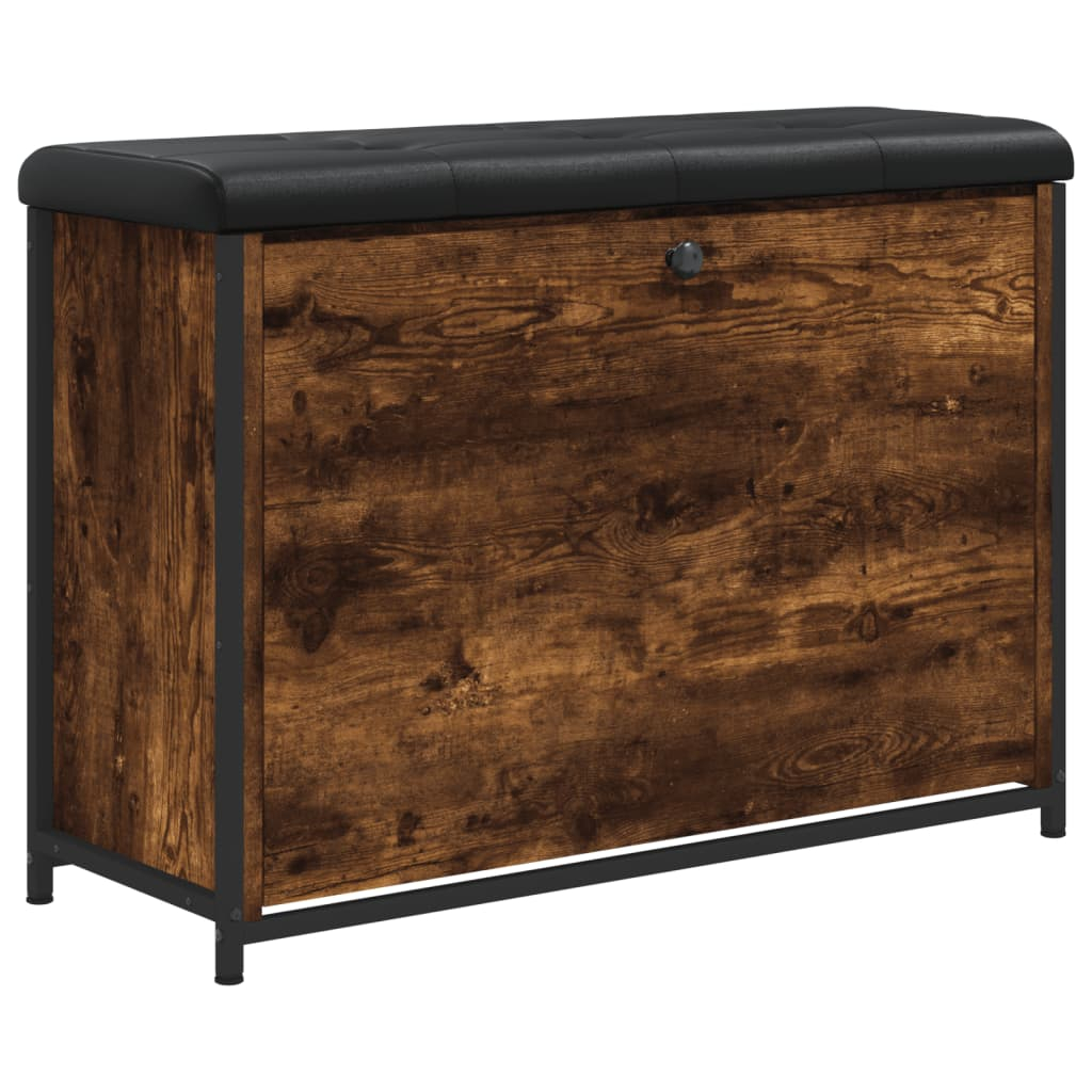 vidaXL zapatero con cajón abatible roble ahumado 82x32x56 cm