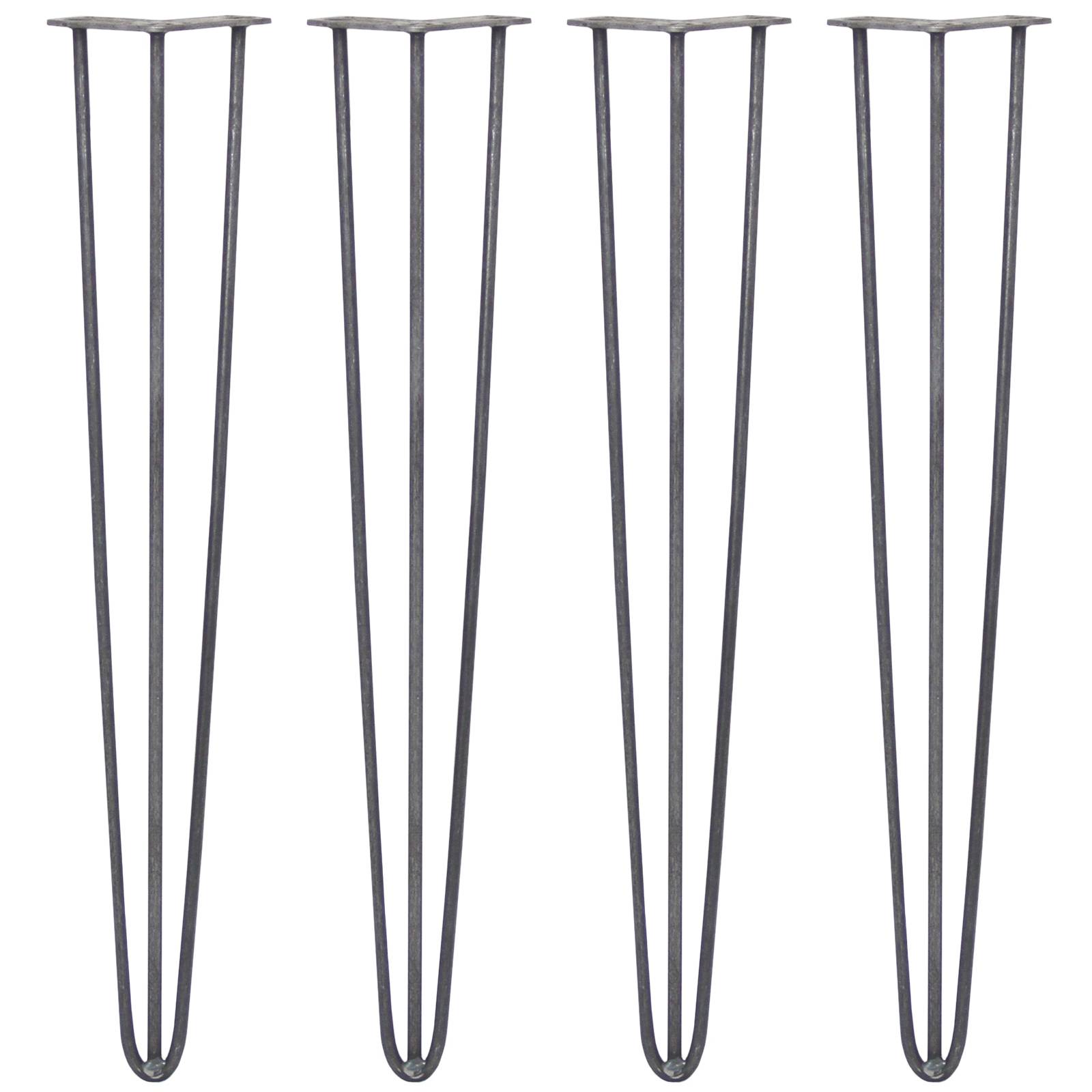 4 patas de horquilla skiski legs 71cm acero natural 3 dientes 10mm