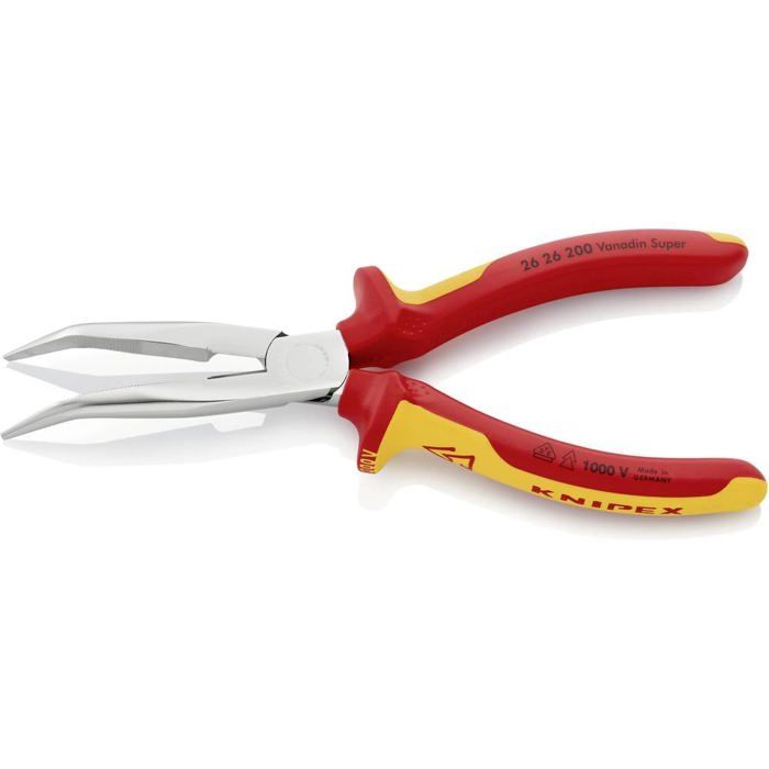 Alicates de puntas semirredondas knipex - vde - boca en ángulo de 40° - fil