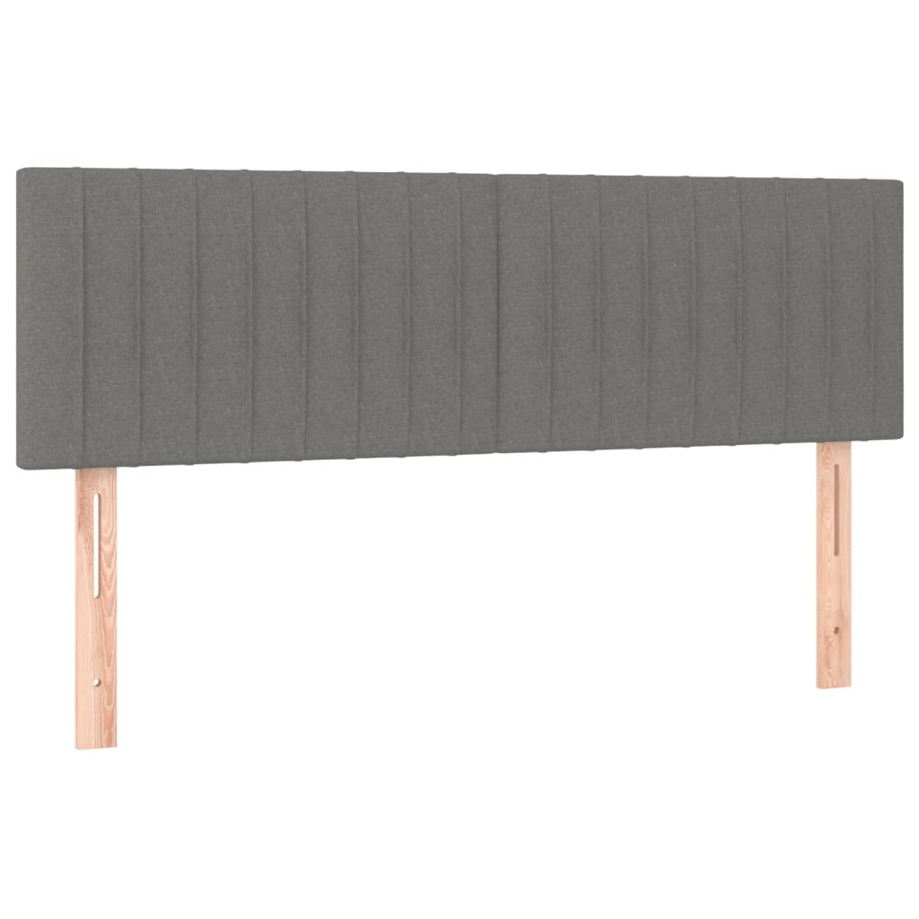 vidaXL cabeceros tela gris oscuro 144x5x78/88 cm