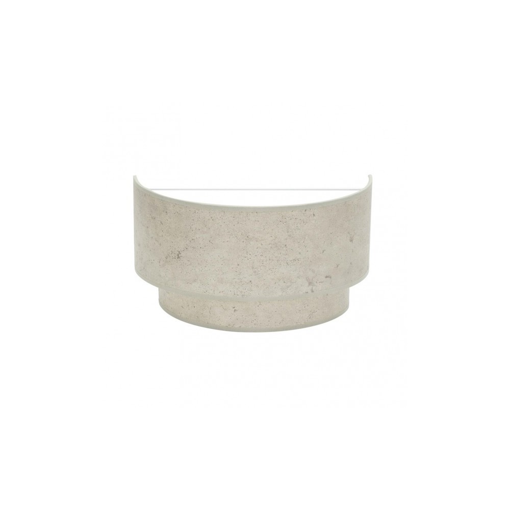 Aplique doble smile 1xE27 cemento gris 17x30x15 cm