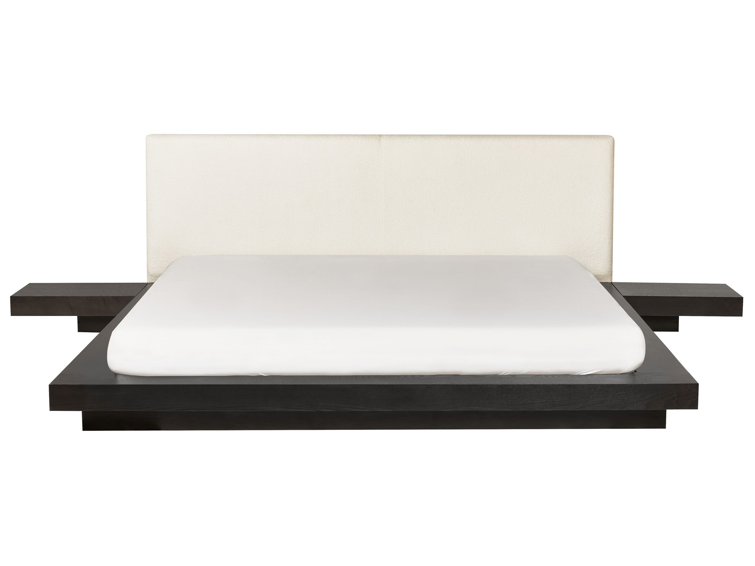 Cama bouclé zen 180 x 200 cm fresno oscuro