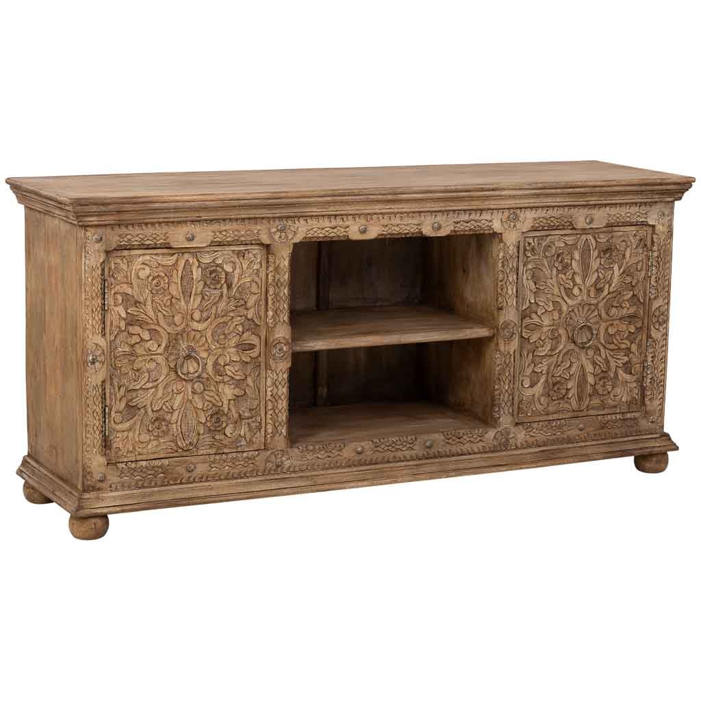 Aparador de madera marrón 165x45x76