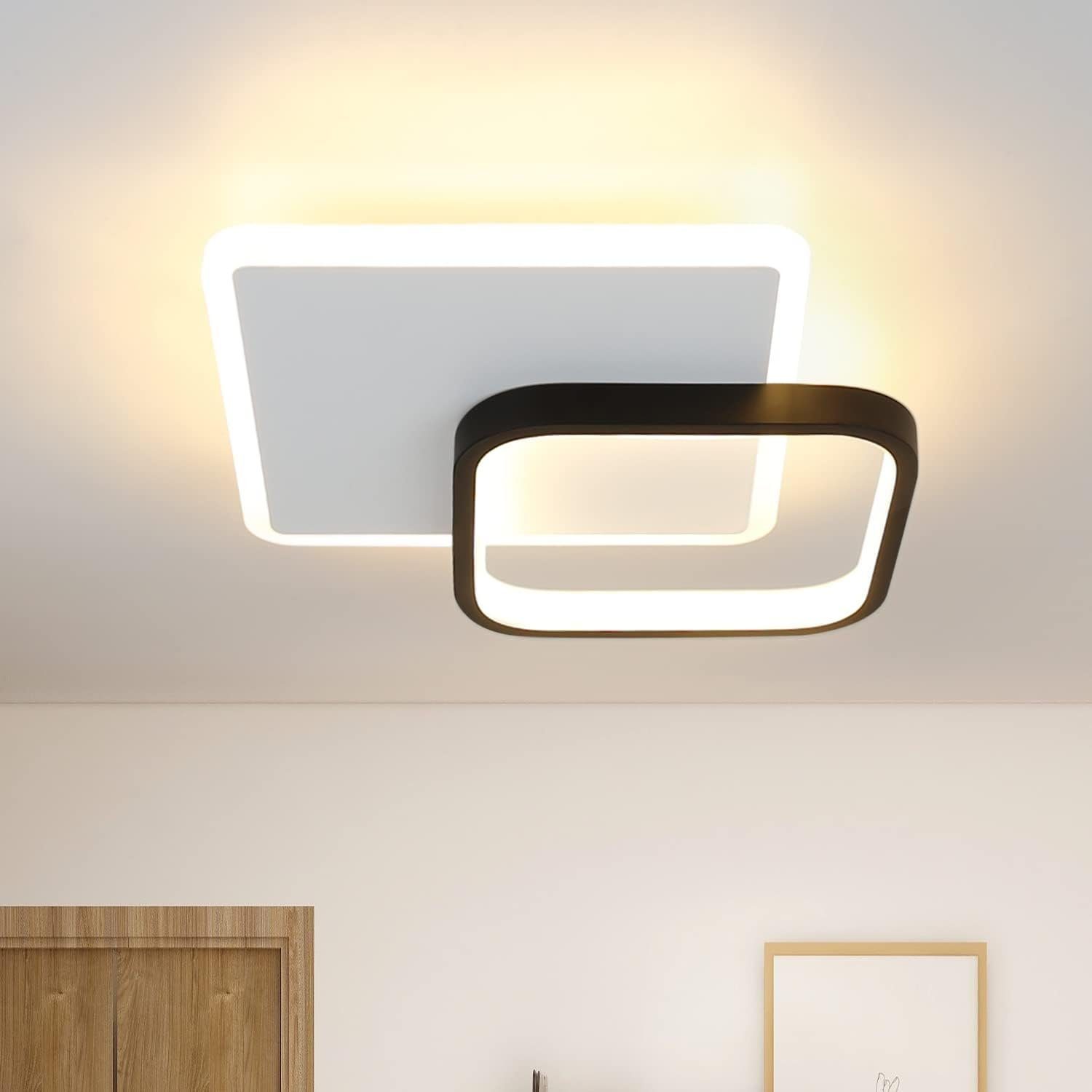 Nettlife lámpara de techo LED 3000k 24,5cm 22w lámpara de pasillo lámpara