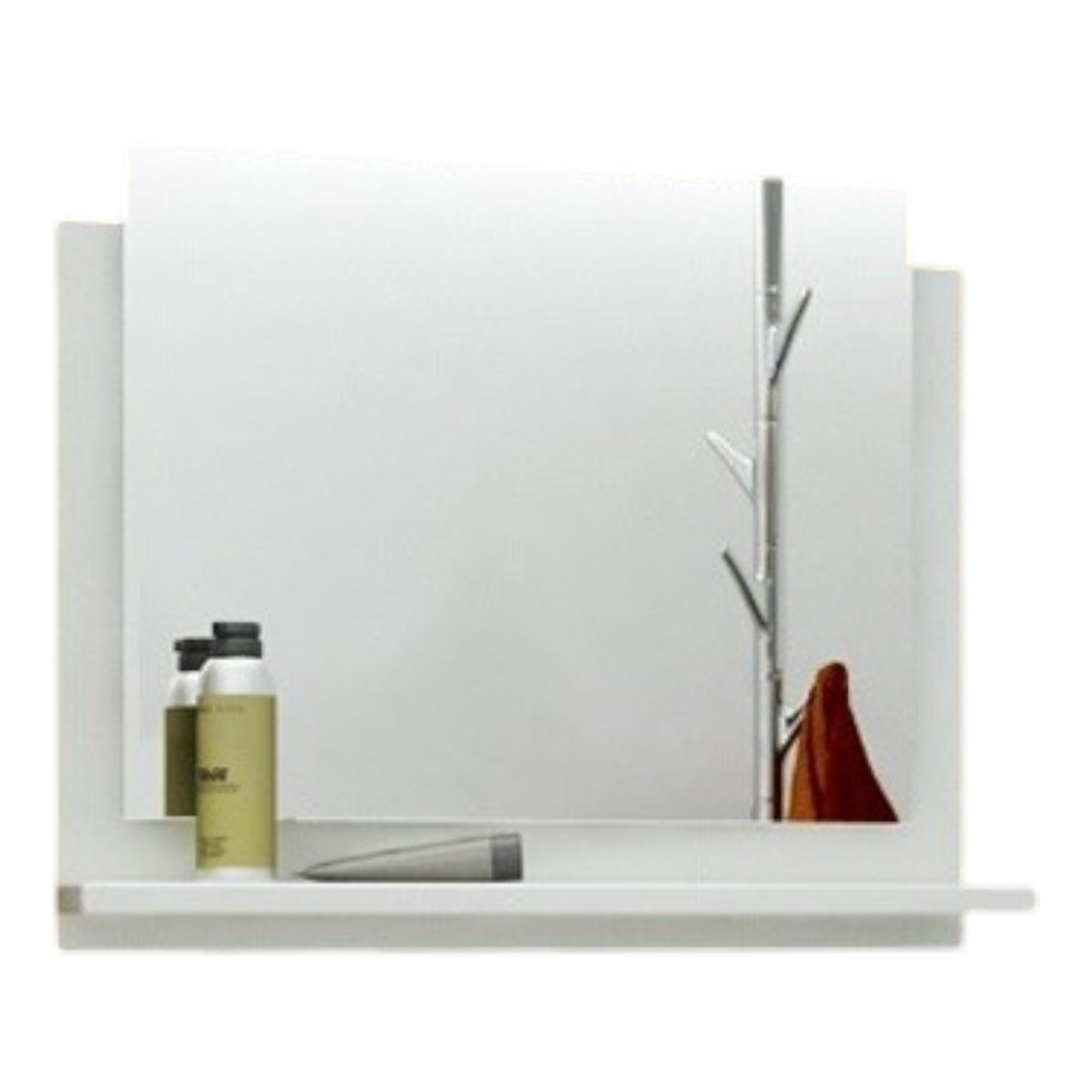 Espejo de baño para colección owl/raven/bird, color blanco