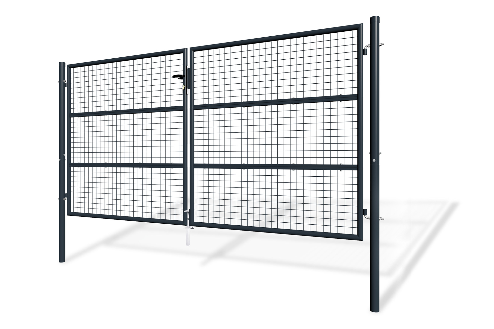 Pack cancela batiente de malla oLGa 3m a.150cm + cancela gris 1m a.150cm