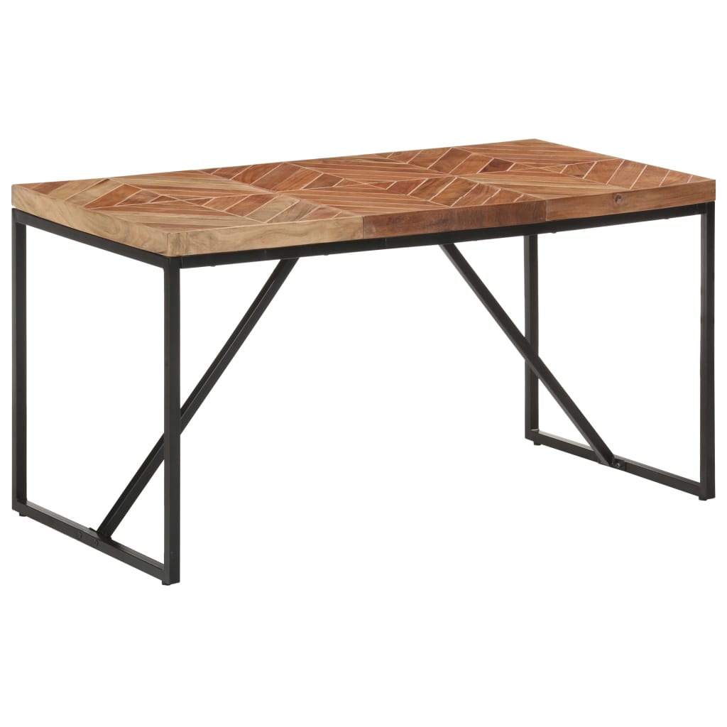 Mesa de comedor de madera maciza de mango y acacia 140x70x76 cm oif121592