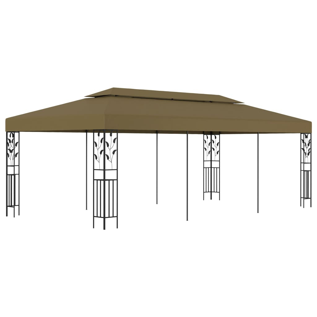 vidaXL cenador gris taupe 6x3 m 180 g/m²