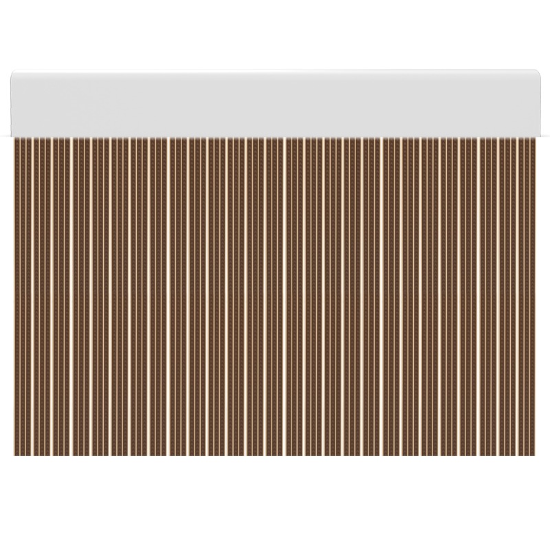 Cortina para puertas de PVC pastel marrón con beig / 100 x 215