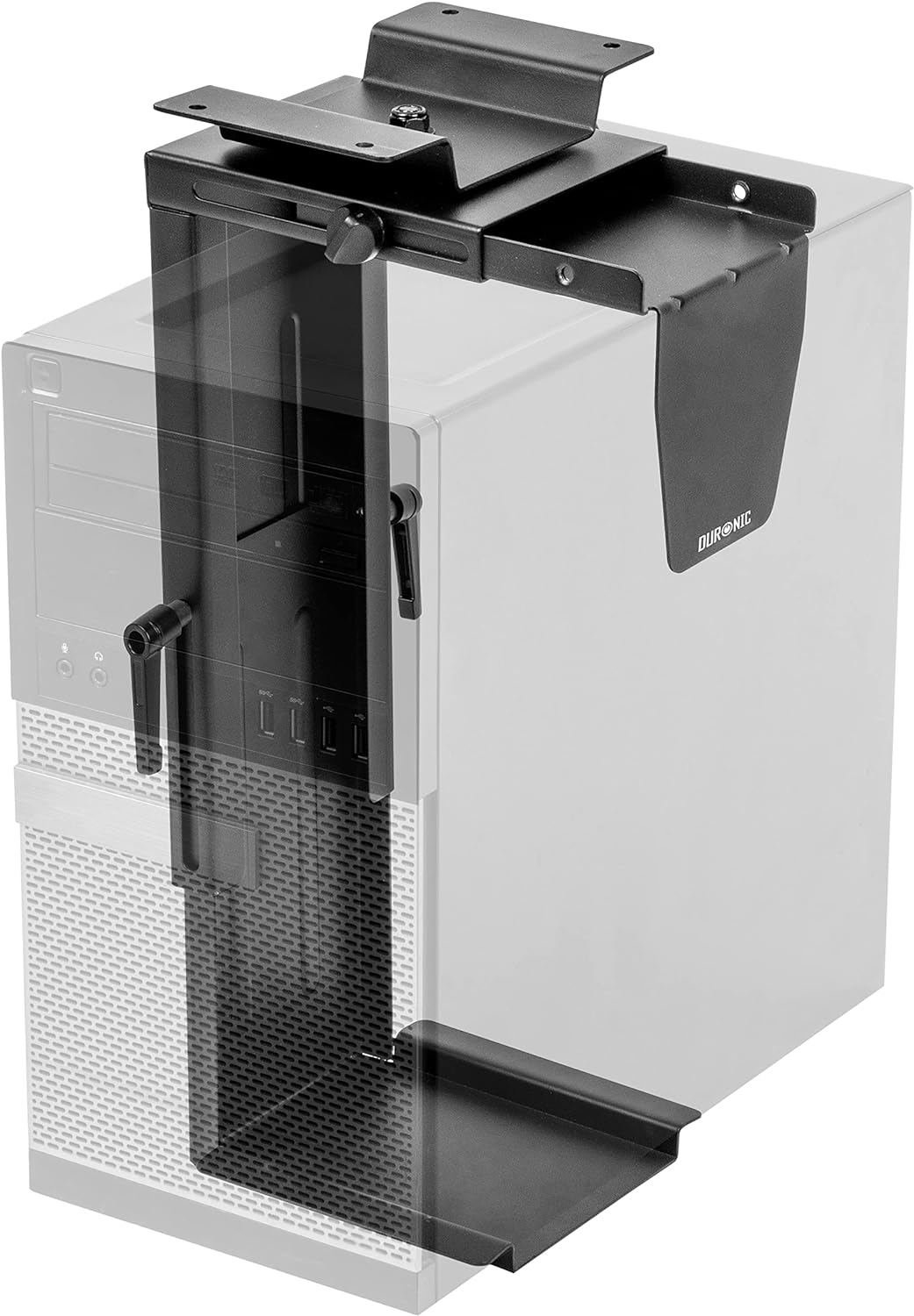 Duronic dmhd1 soporte torre de ordenador bajo escritorio | 28 a 48,5 cm