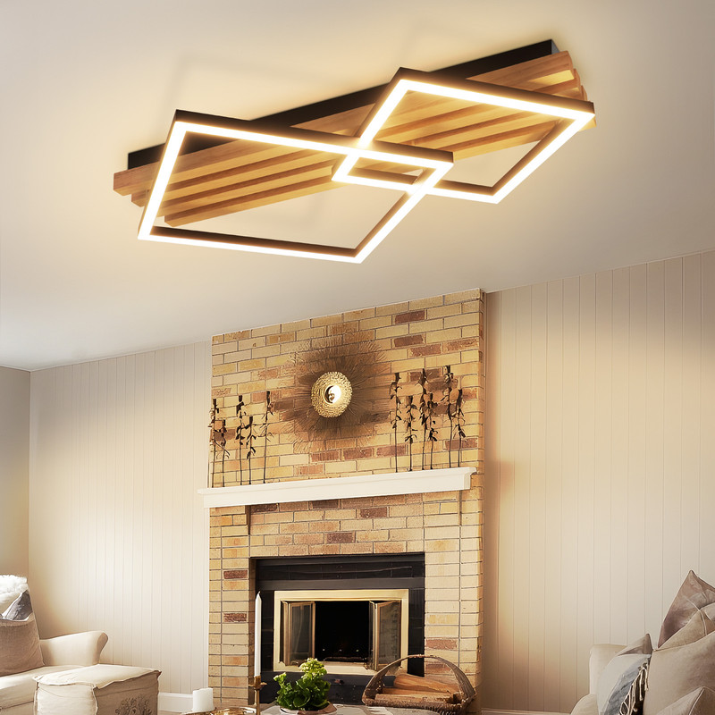 Nettlife lámpara de techo LED marrón 8.8x56.6