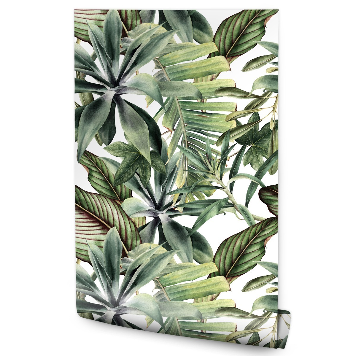 Papel Pintado Para Dormitorio Monstera Hojas Plantas Exóticas 53cm x 10m