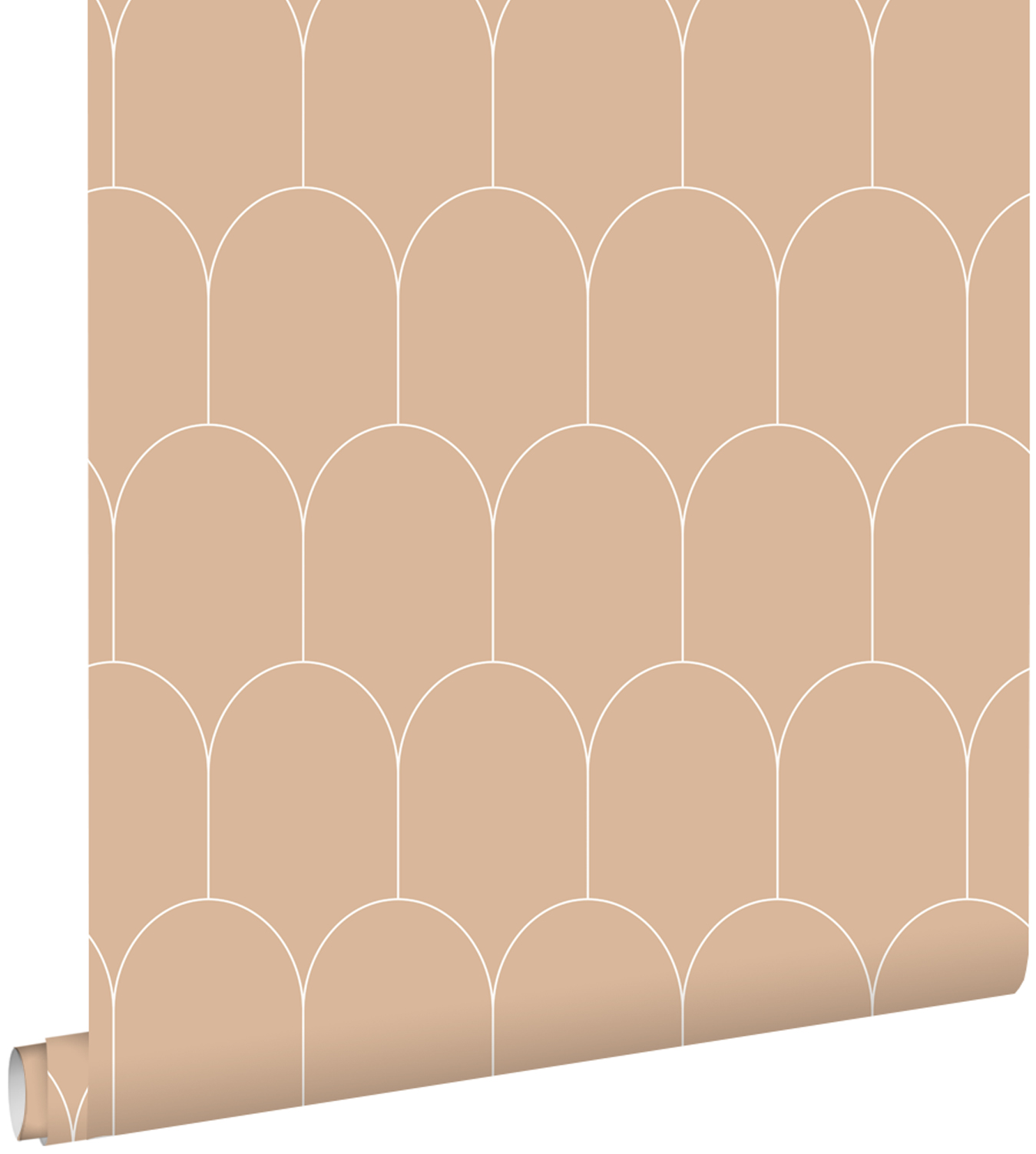 Estahome papel pintado arte deco rojo barro cocido clara 53 cm x 10.05 m