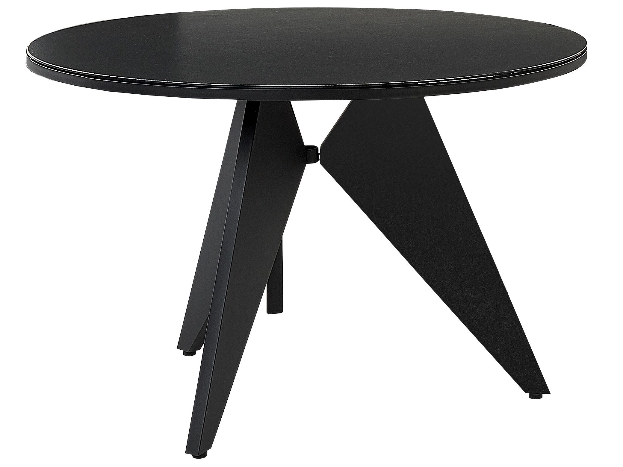 Mesa de jardín olmetto 83 cm 110 cm vidrio negro