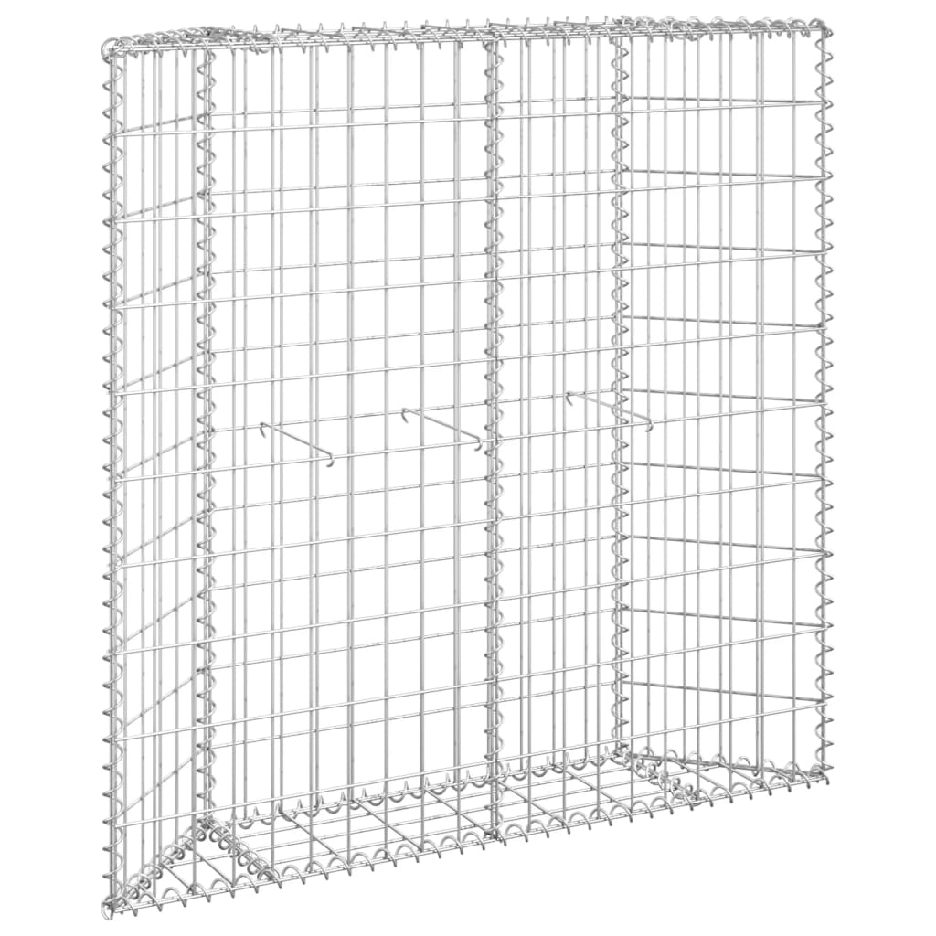 vidaXL arriate de gaviones de trapecio acero galvanizado 100x20x100 cm