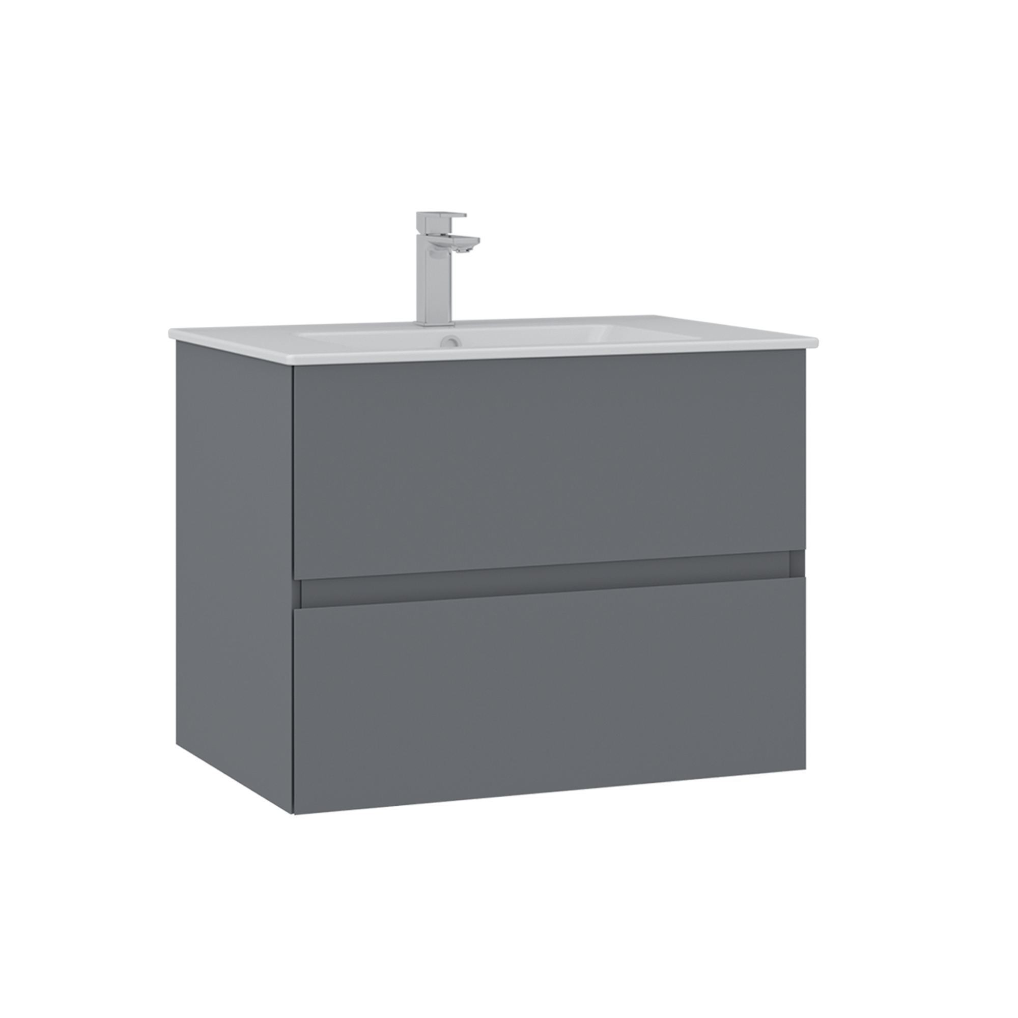 Mueble para lavabo <<nest 71 v2>> - 71 x 51 x 55 cm - gris mate