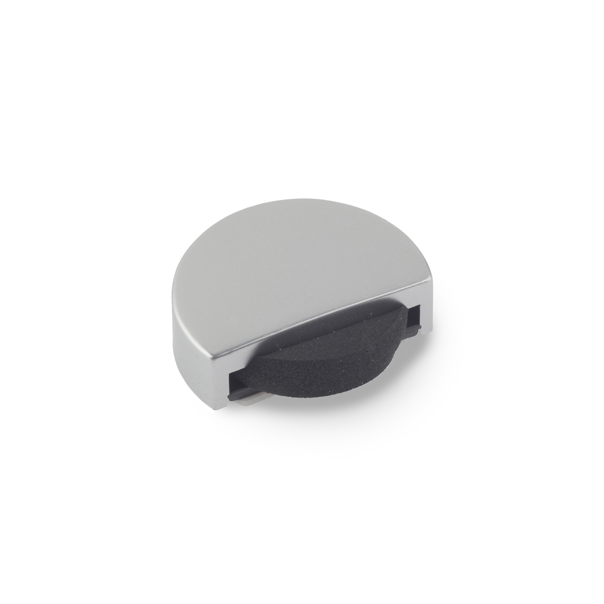 Tope de puerta rei 362 | 47x44x16 mm | cromo mate | plástico
