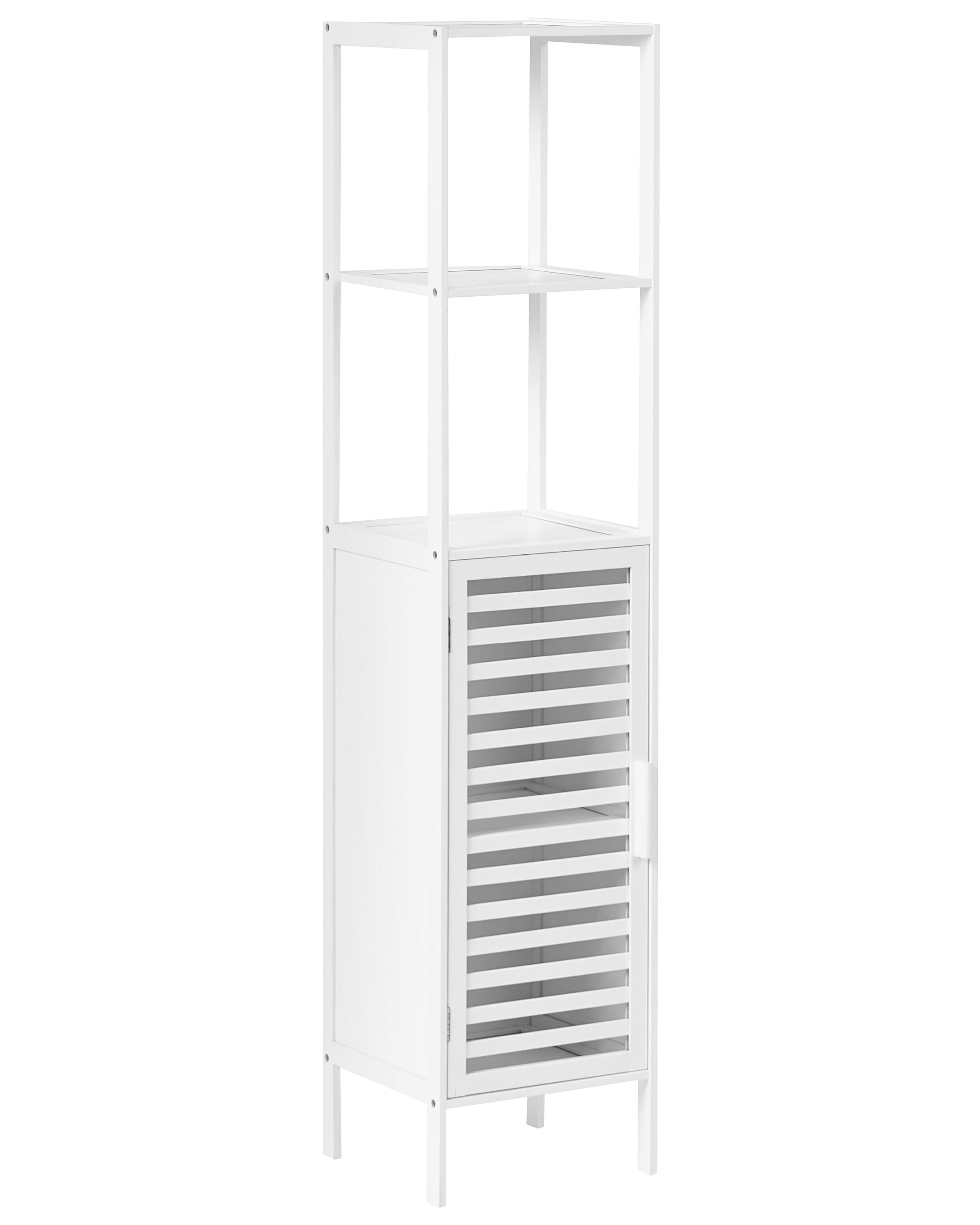Estantería owasso madera de bambú blanco