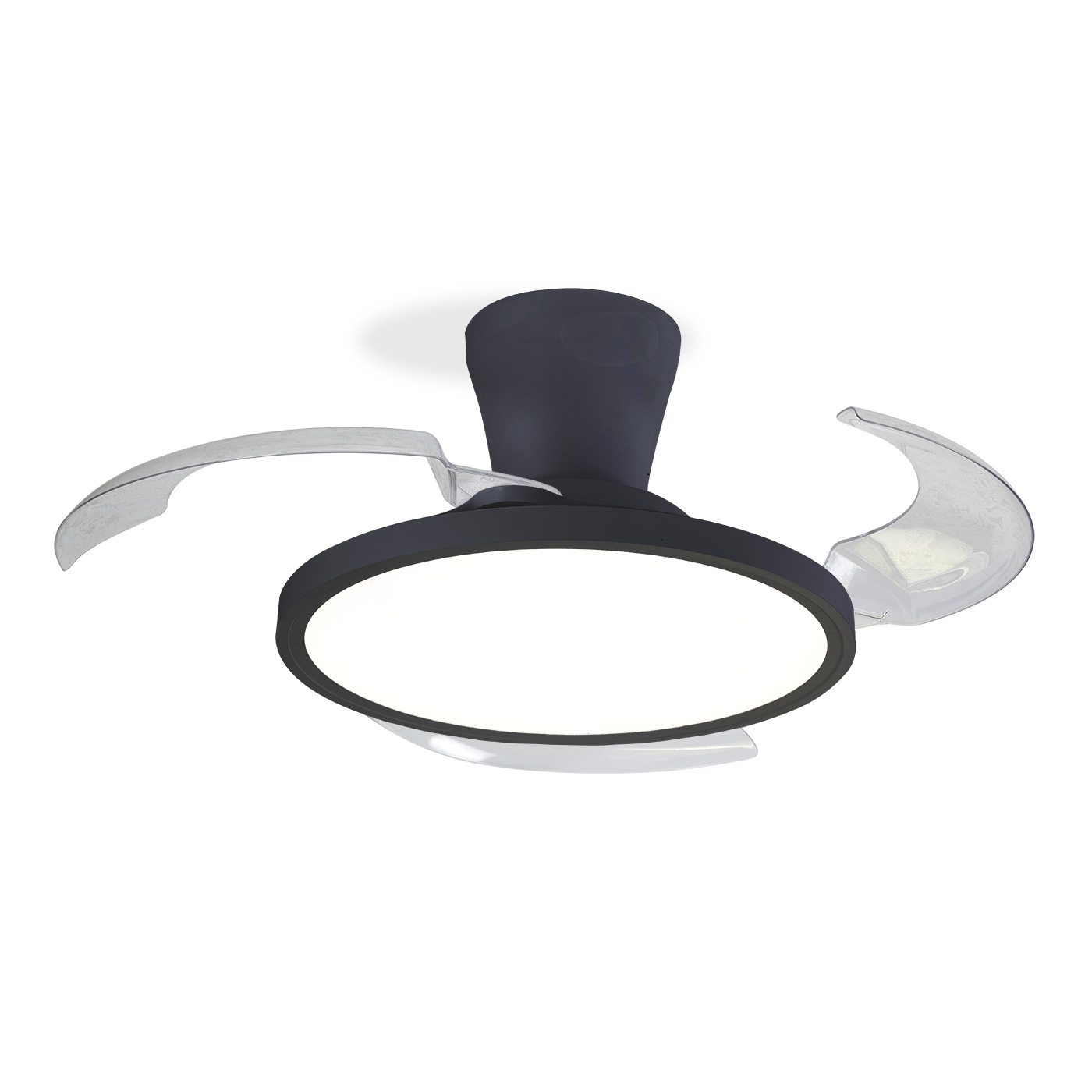 Ventilador de techo 3 aspas plegables ø90 color negro motor 25w