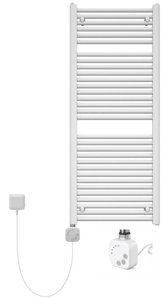 Toallero eléctrico blanco 122x60cm con termostato 700w/ baño hasta 10 m2