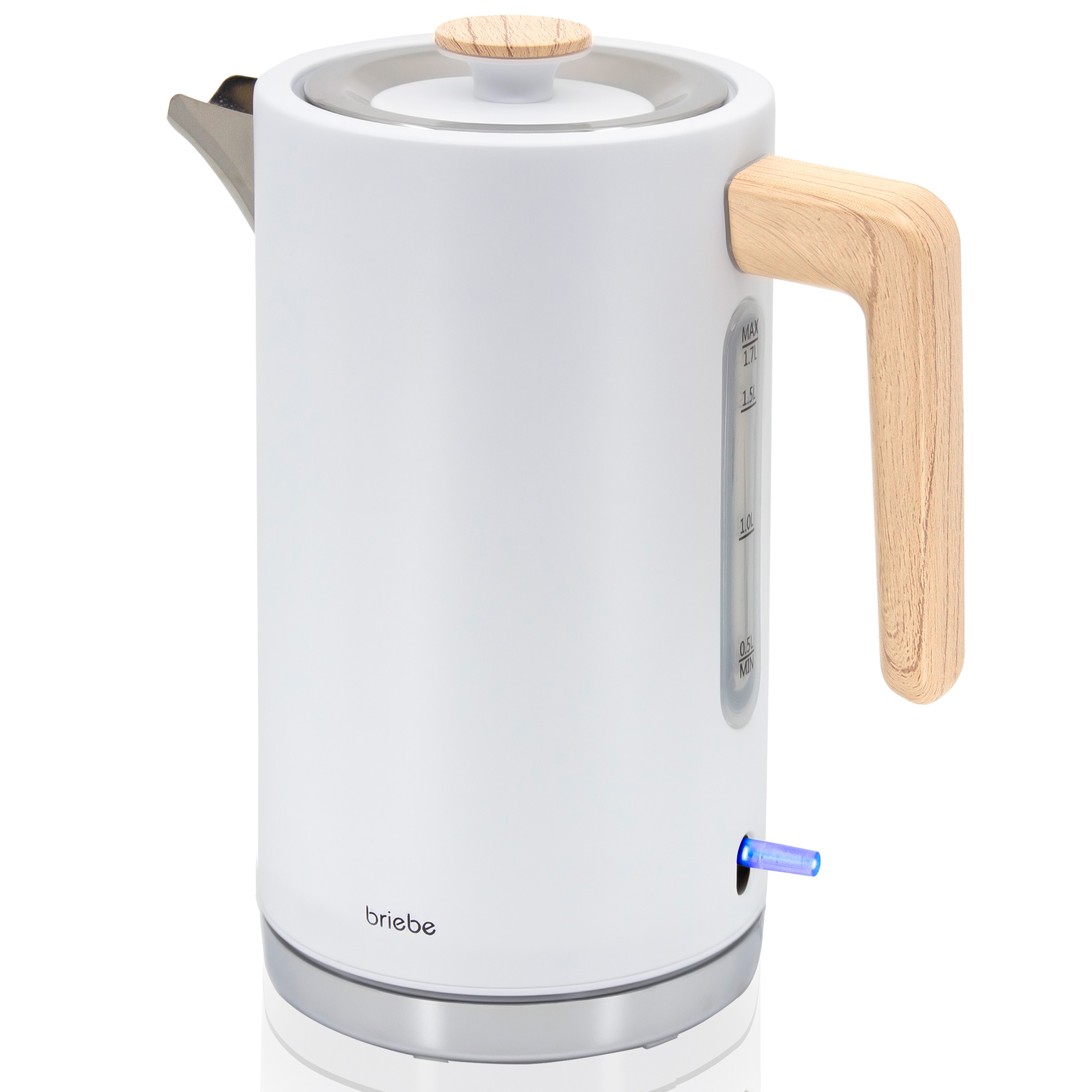 Nordic hervidor agua eléctrico 1,7l inalámbri briebe kt1165wht blanco 2200w