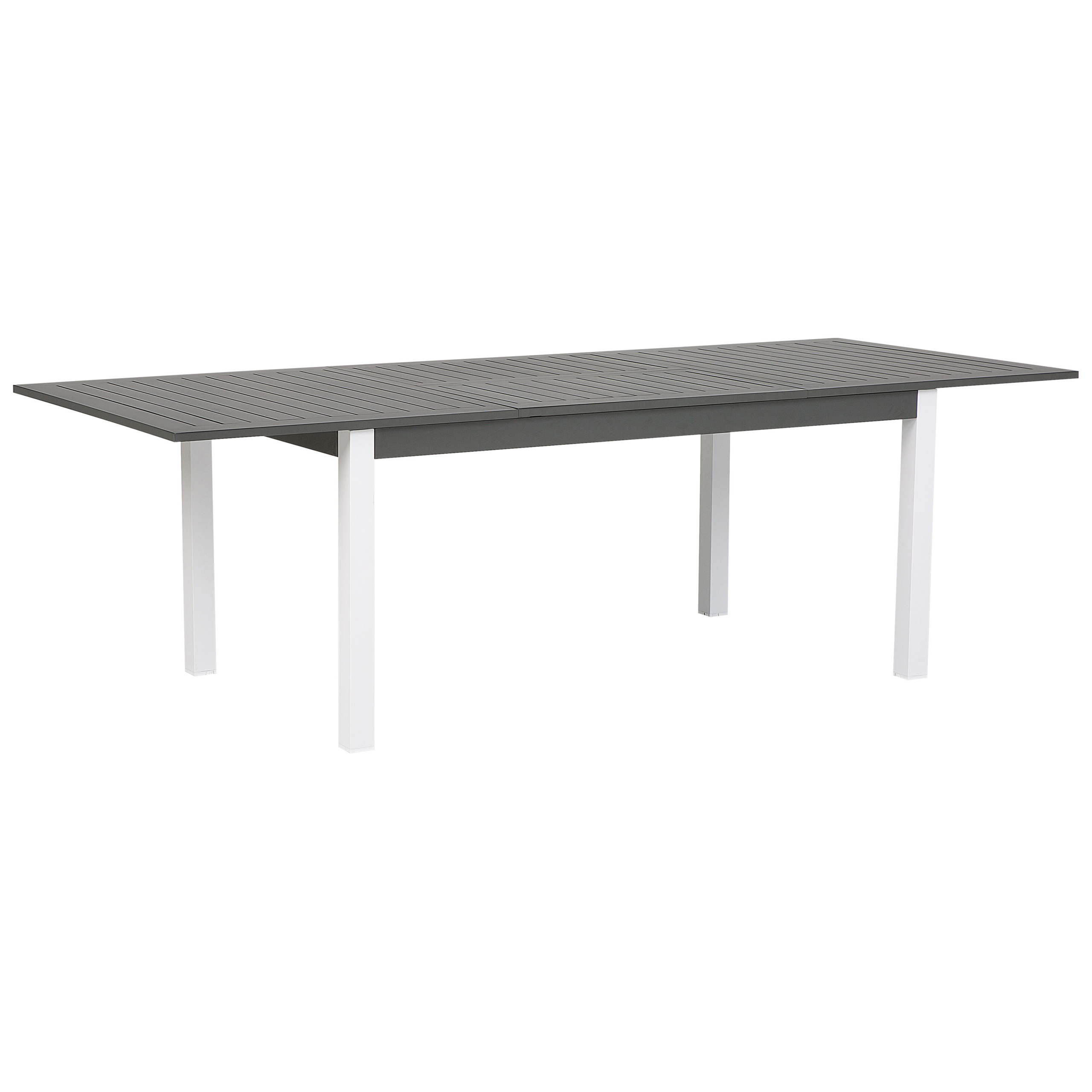 Mesa de jardín extensible pancole 168/248 cm 100 cm metal gris