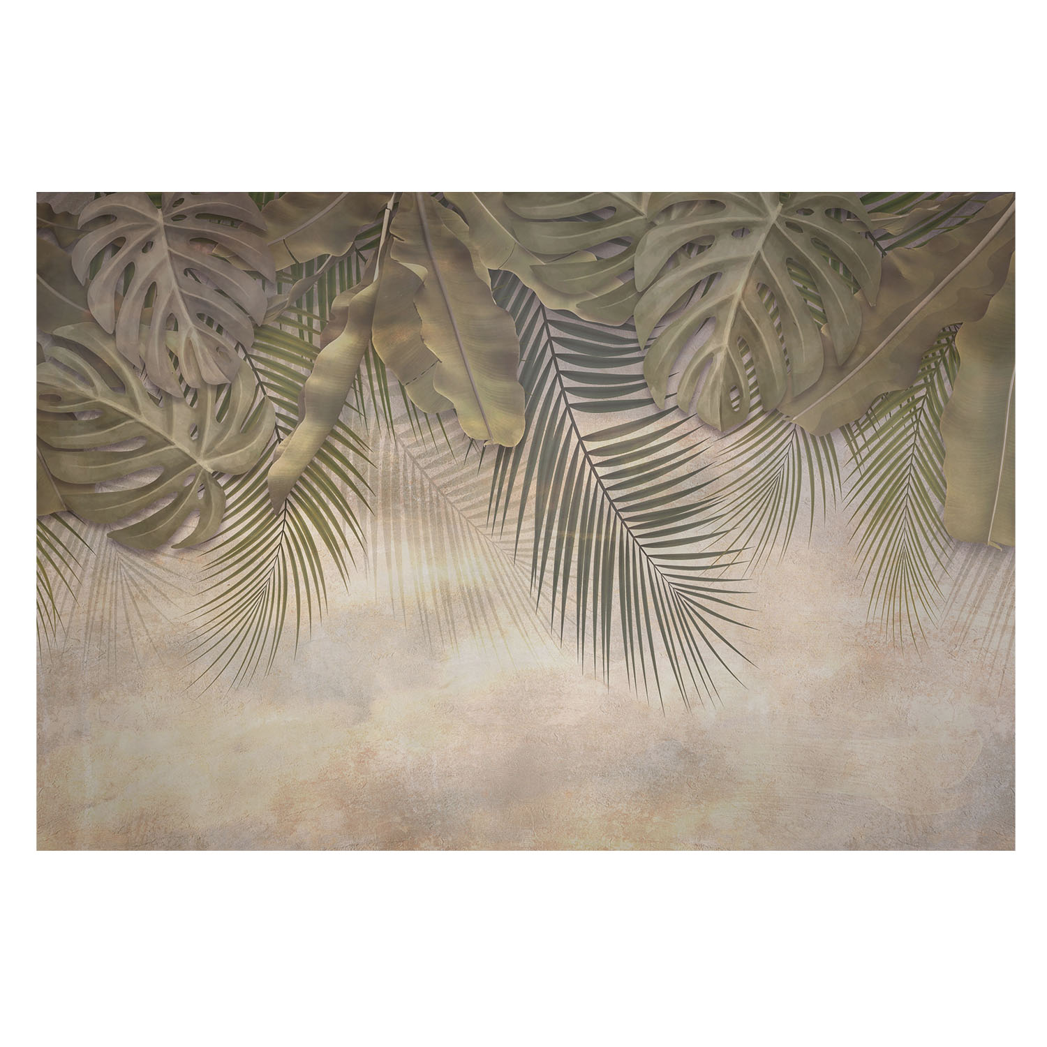Papel pintado para paredes 312x219 hojas tropicales tulup