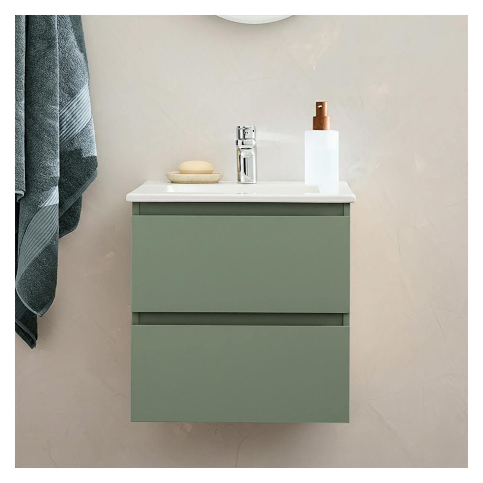Mueble lavabo 45cm y grifo cromado sorrento