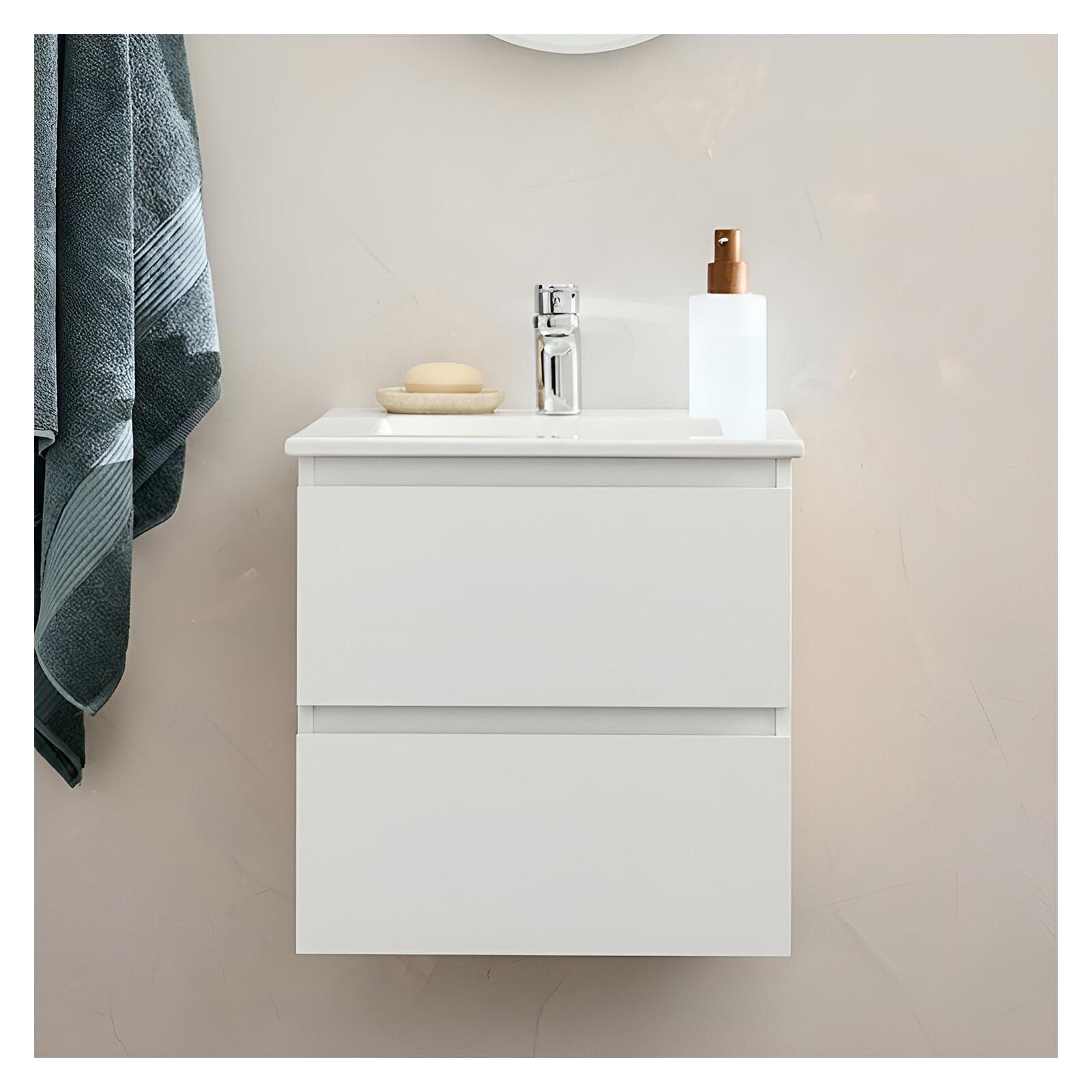 Mueble lavabo 45cm y grifo cromado sorrento