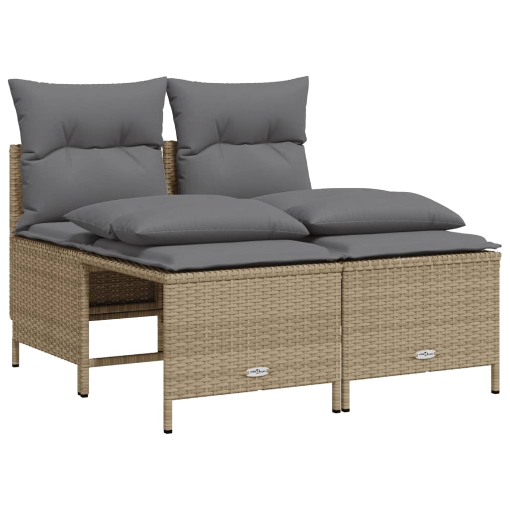 vidaXL juego de sofás jardín con cojines 4 pzas ratán sintético beige
