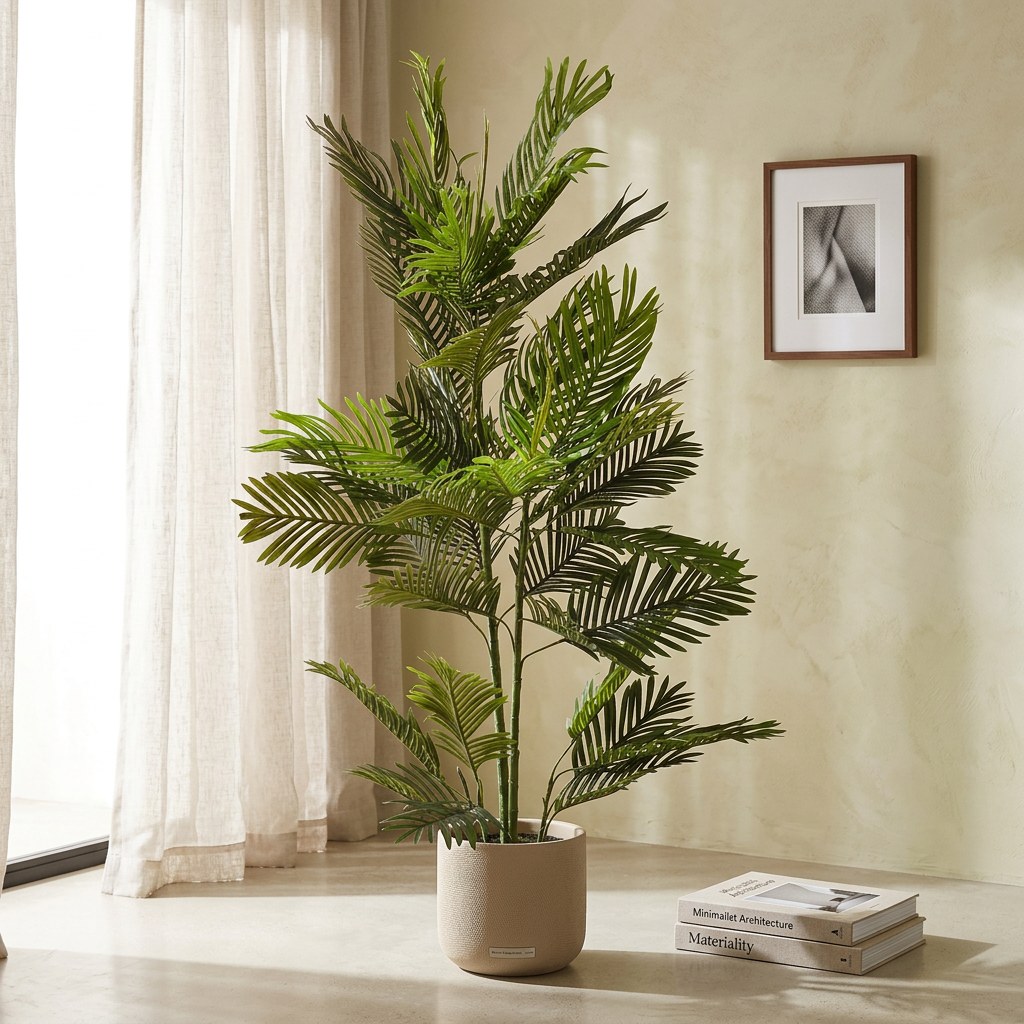 Planta artificial palmera 150cm marrón y verde - naturing monde