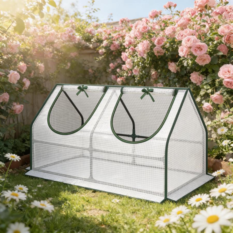 Invernadero compacto 120 x 60 x 60 cm acero blanco