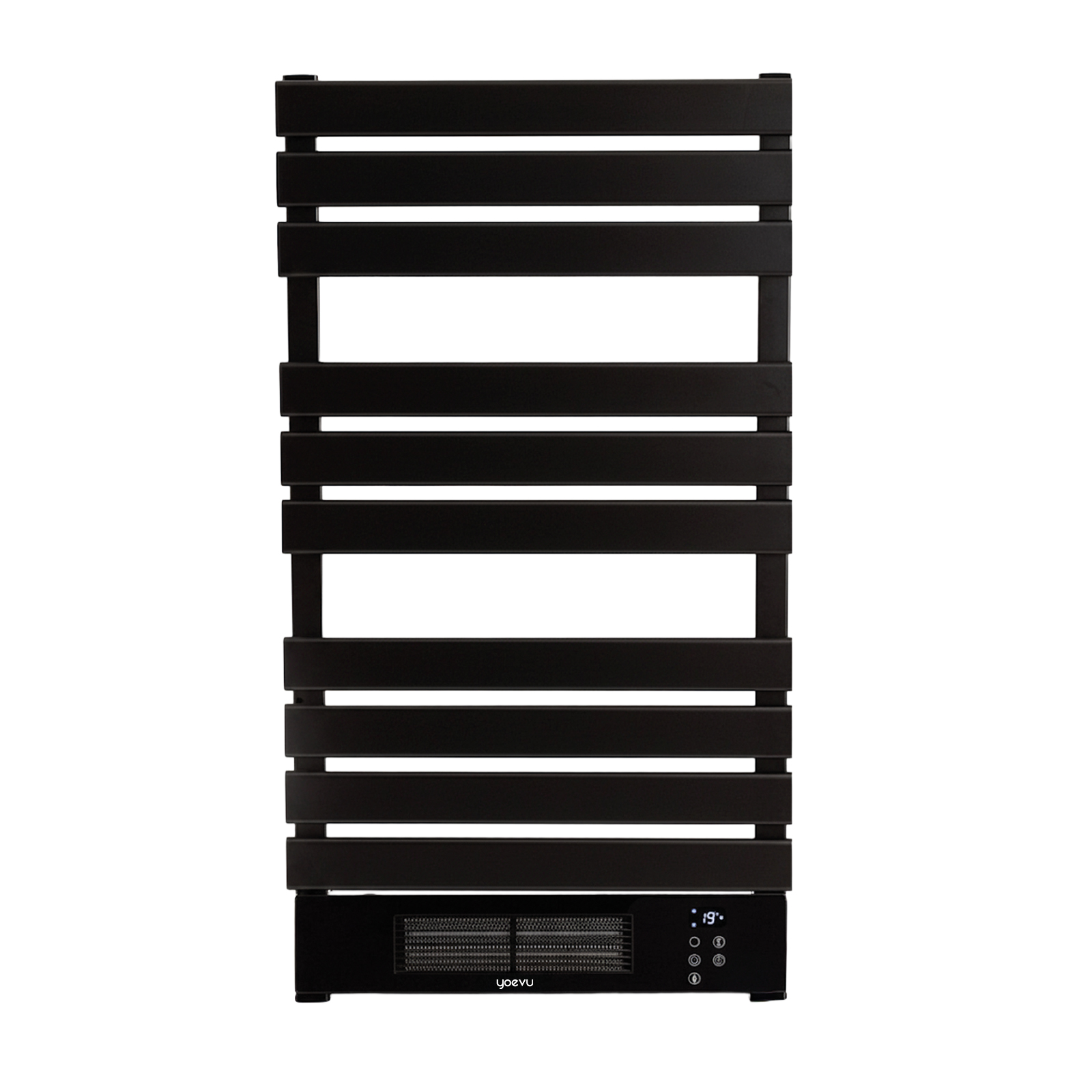 Yoevu toallero eléctrico + calefactor 500/1500w negro