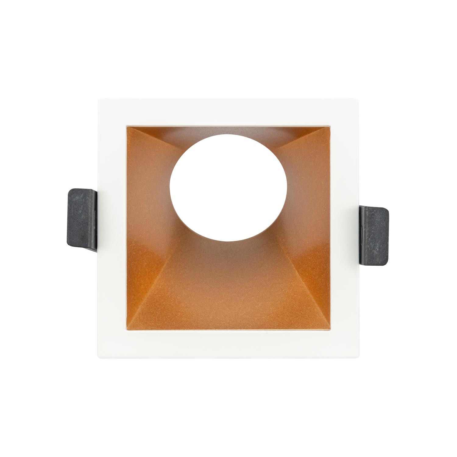 Marco fijo asimetrico para gu10 o modulo fuente LED blanco(mt7070)