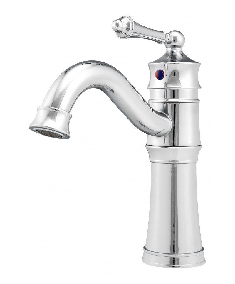 Grifo lavabo monomando retro, cromo