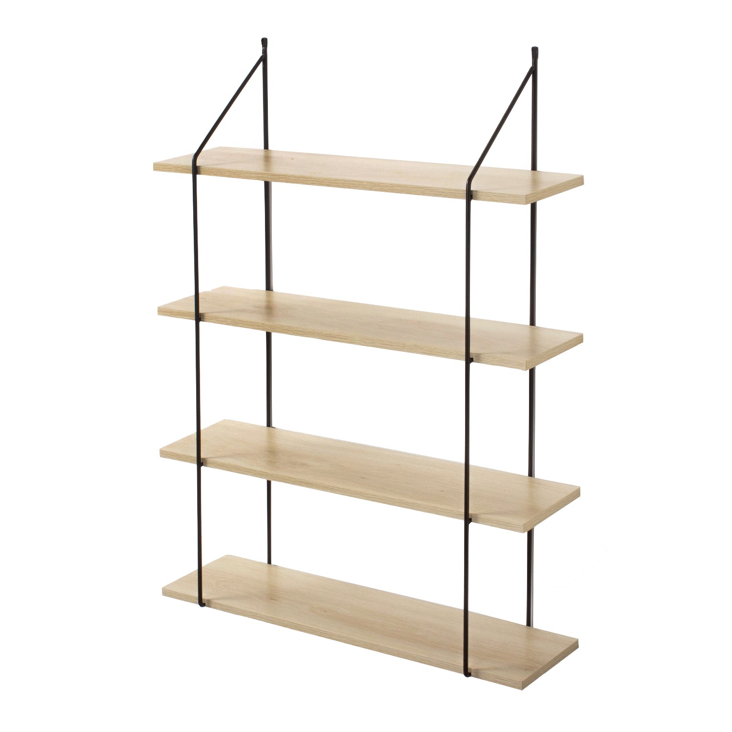 Calicosy - estantería de pared de 4 niveles con acabado en madera - l60 cm