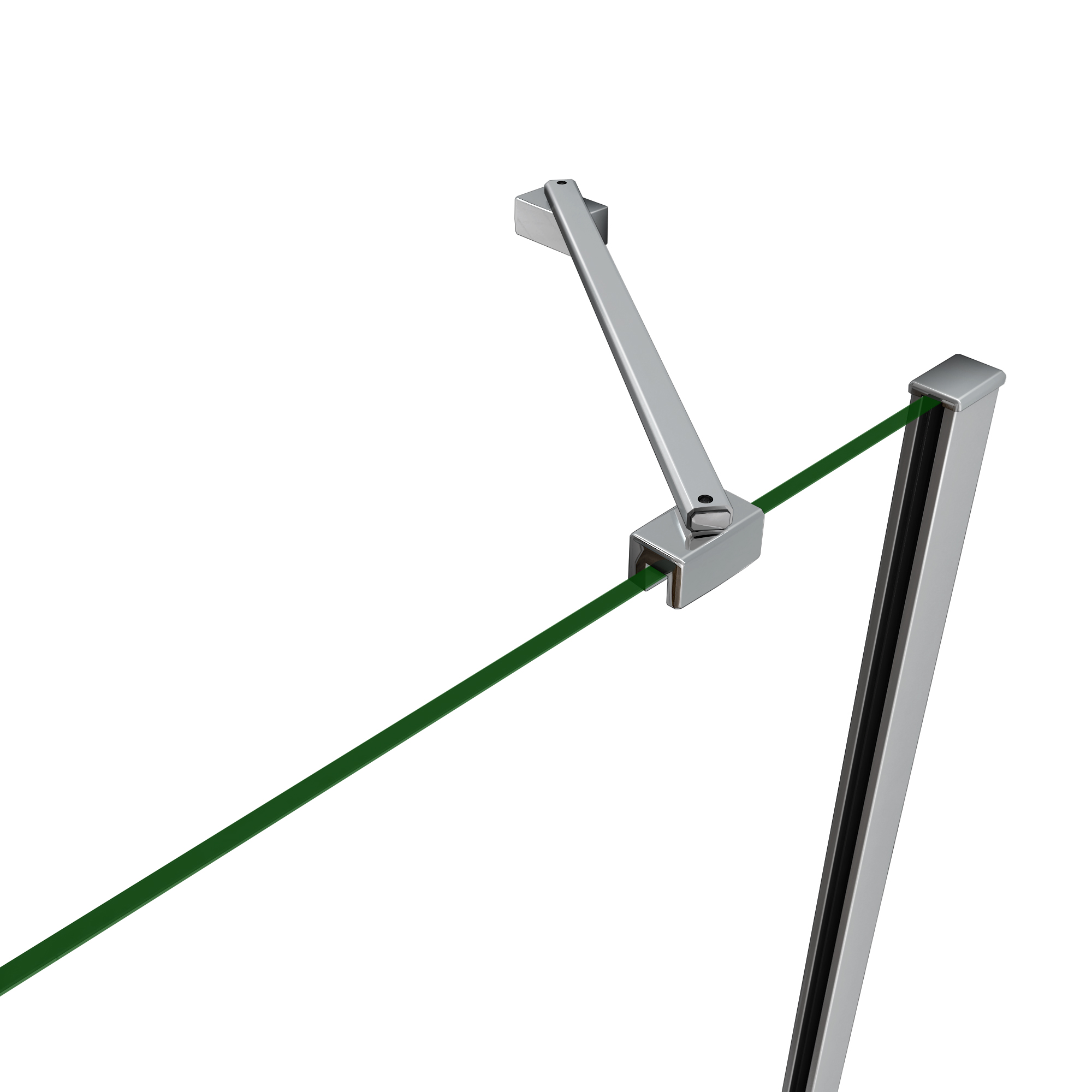 Aica barra de soporte de 45cm sujección para mamparas