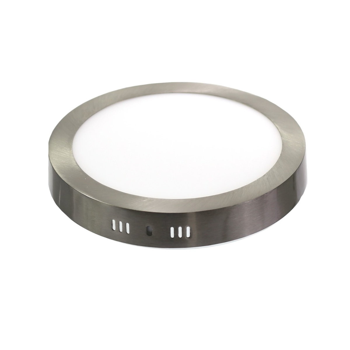 Downlight LED 18w redondo, superficie luz blanco frío 6000k, color acero