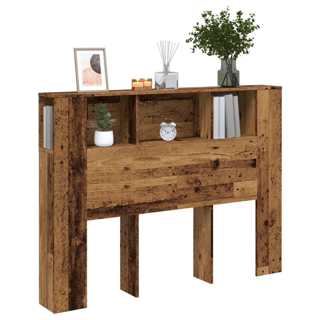 Cabecero armario madera ingeniería envejecida 140x18,5x102,5 cm eso8353
