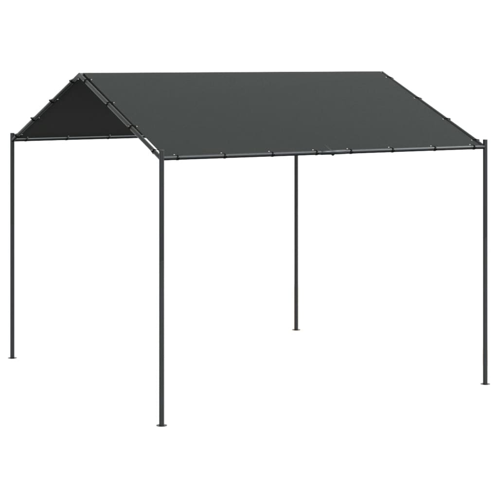 vidaXL carpa acero y tela gris antracita 3x3 m