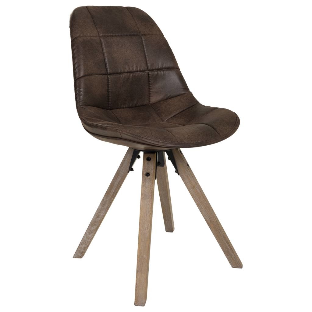 Silla tapizada marrón 48x44x47/84