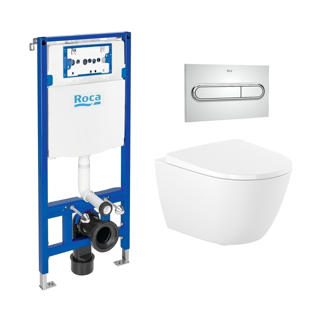 Pack roca duplo one + pl1 cromo + wc roca ona 53 rimless